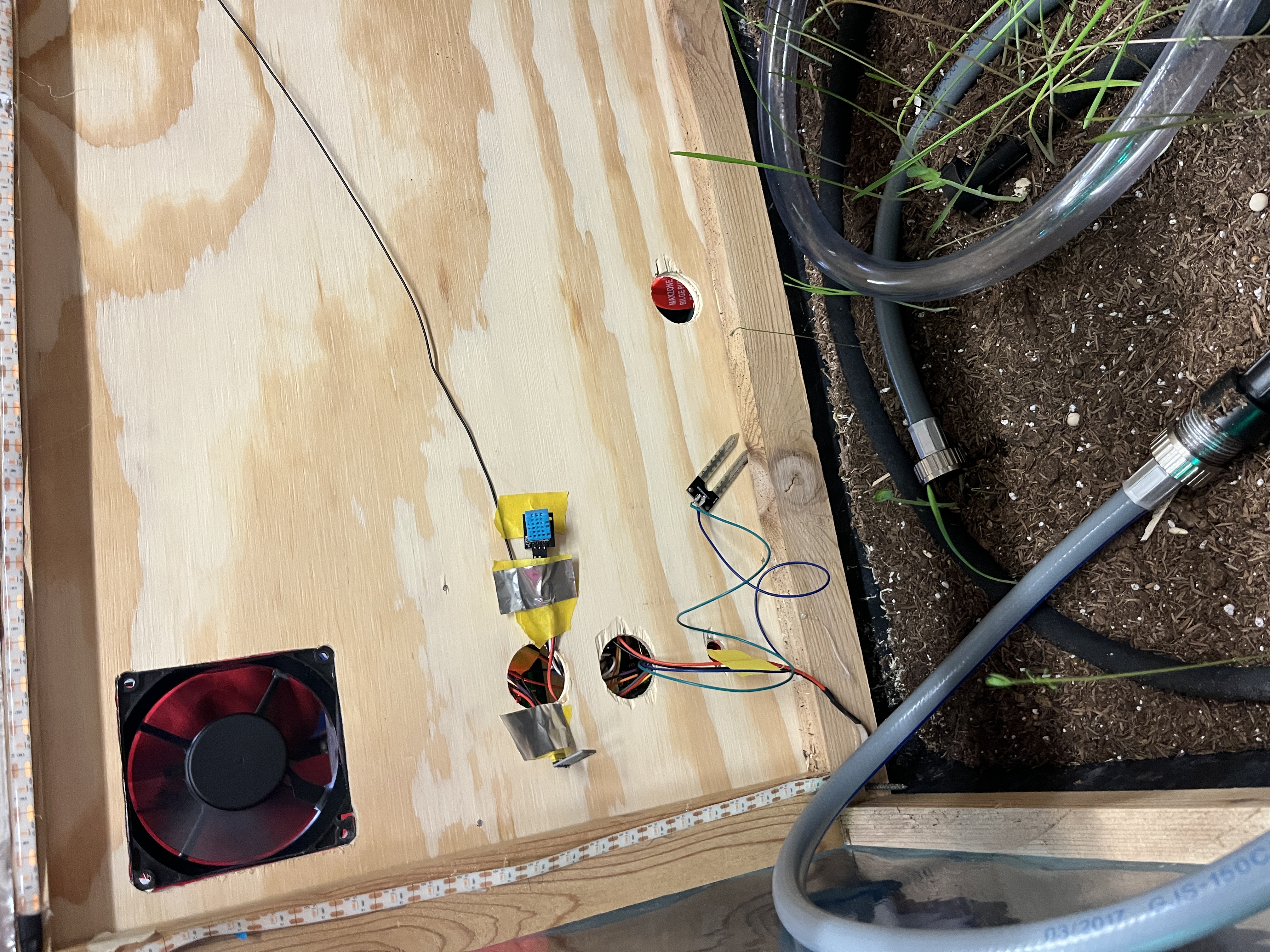Internal electronics and fan
