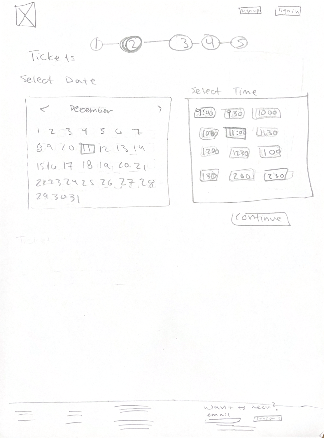 Low fidelity — Date & Time