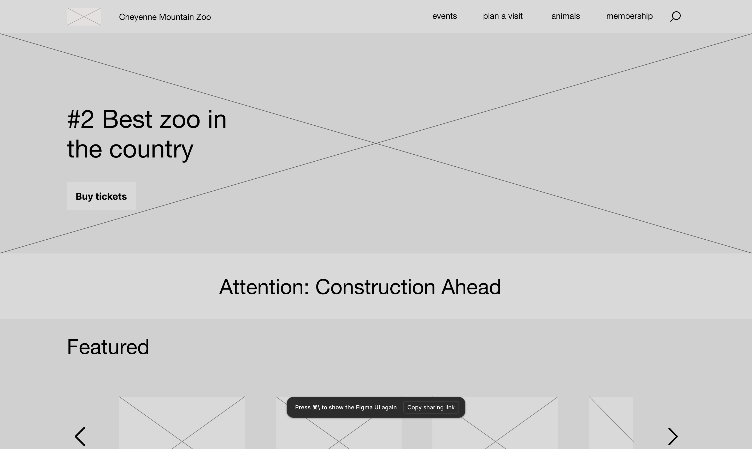 Mid fidelity — Homepage