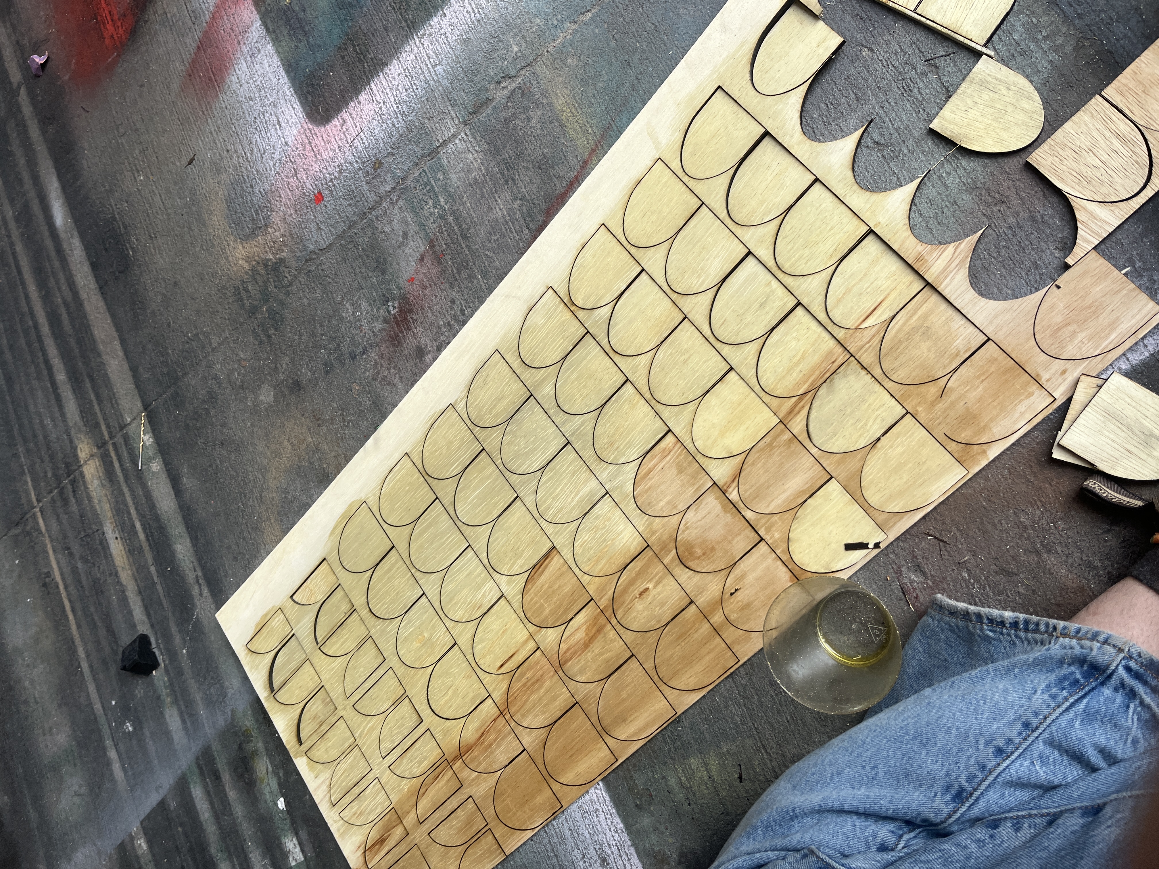 Laser cut and stained shingles