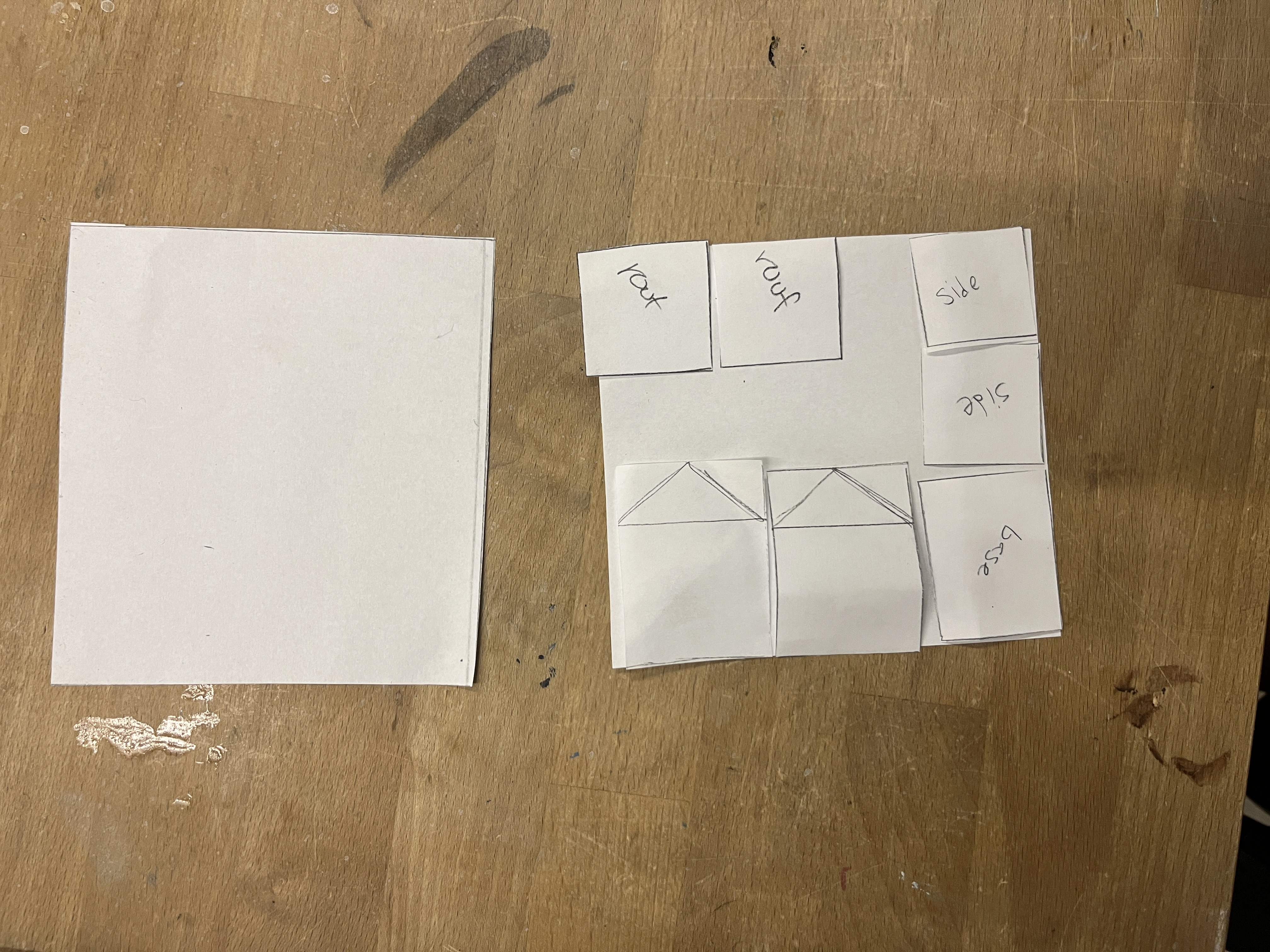 Planning out the wood cuts